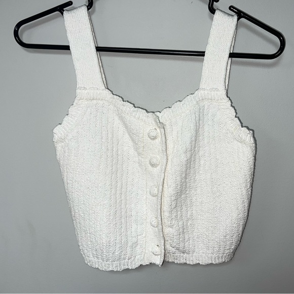 Weekend Los Angeles | NWOT White Crop Knit Tank In White | XS - Picture 3 of 12